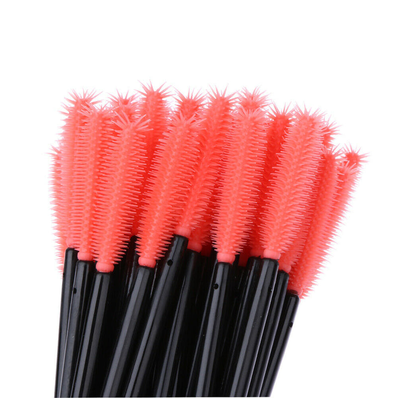 50pcs Disposable Eyelashes Brush Make Up Mascara Brush Kit (Pineapple)
