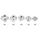 80Pc M3  M5 M6 M8 Carbon Steel Plated Four Prong Furniture T Nuts Blind Nut