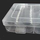 Coin Capsules Round Plastic Coin Holder Case w/ Storage Organizer Box for