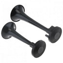 2PCS Black Air Horn Dual Trumpet Air Pump Air Horn Pipe Car Truck Train Boat FT