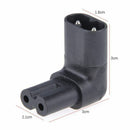 2.5A IEC320-C8 to C7 90 Degree Up Angle Angled Power Adapter Converter 110-