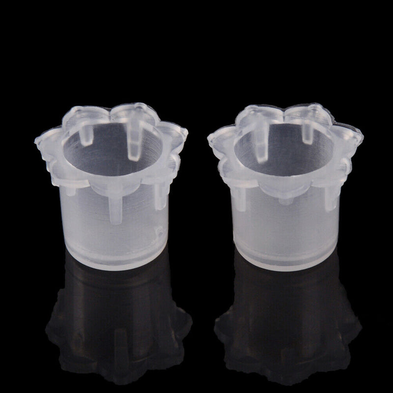 1000pcs 13mm Plastic Tattoo Hexagonal lace Ink Cups Caps Holder Pigment Suppli3c