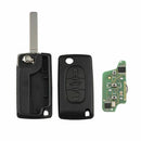 Flip Remote Car Key 3 Button Middle Trunk FOB for Peugeot Key for Citroen K