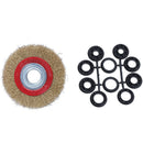 Wire Brush Wheel for Bench Grinder Polish + Reducers Adaptor Rings,6inch 15 J3K3
