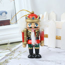 10cm Wooden Nutcracker Christmas Tree Hanging Ornaments Desktop Decoration JR