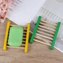 1Pc Natural Bamboo Wood Soap Dish Rack Storage Holder Bath Shower Plate Bathr OZ