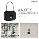 Anytek L13 Fingerprint Padlock CR2032 Cell Operated for Door Bag Suitcase