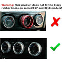 3 * Aluminum alloy AC climate control knob cover for Subaru Impreza WRX / STi