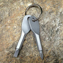 4pcs Outdoor Multifunctional Pocket Mini Tool Screwdriver with Key Metal Ke J3R1