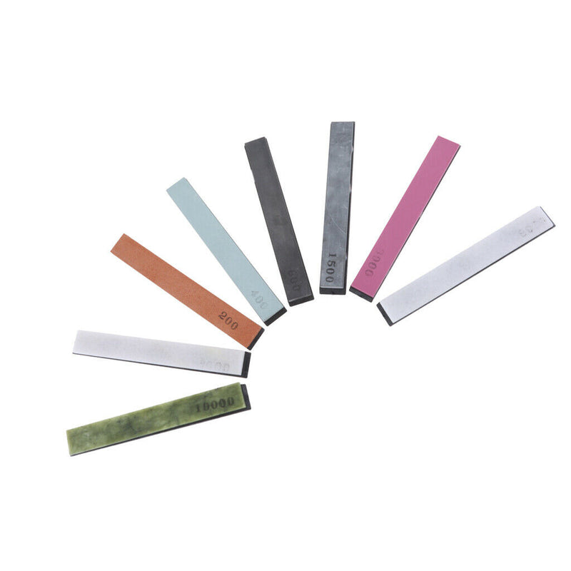 Sharpener Stone, Set of 8 Kitchen Tools 200-10000 Grindstone Polishing Whetstone