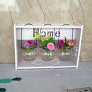 WHITE SHELF FLOWER VASE PLANT POT CACTUS BONSAI PLANTER WINDOW BOX 3-Vase