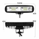 2X Led Work Lights 6 Inch 96W 12V Driving Strip Spot&Flood Light Bar Suv Of