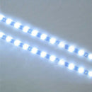 2* 12 LEDs 30cm 5050 SMD Flexible LED Strip Light 12V Car Decor Waterproof White