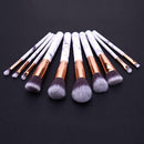 10pcs Marble Makeup Cosmetic Powder Foundation Eyeshadow Lip Brushes Set