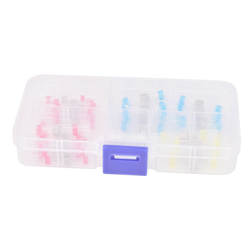 50x Waterproof solder sleeve heat shrink tube wire terminal connector 4 sizeS Gw