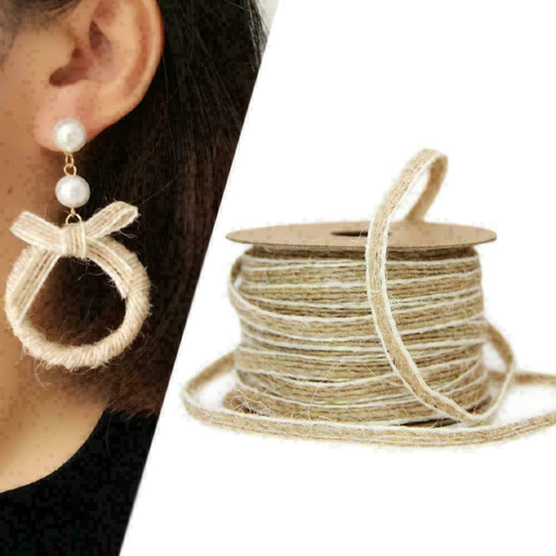 1 Roll Natural Jute Burlap Ribbon Lace Trims Tape Wedding Decor New X0V0 G6 R2M1