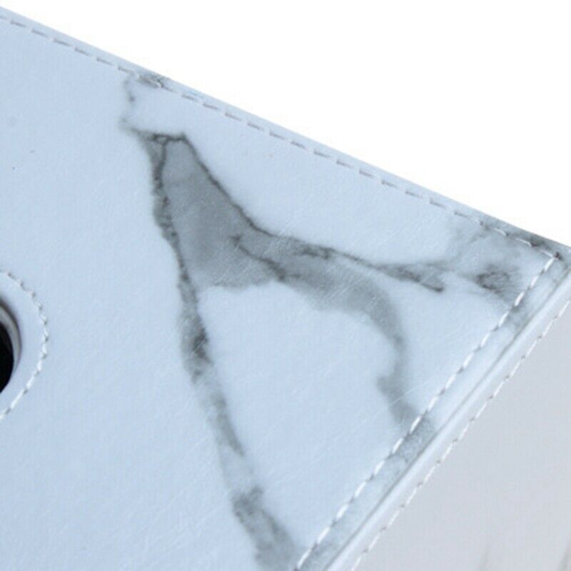 Rectangular Marble PU Leather Facial Tissue Box Cover Napkin Holder Paper T U4M5
