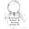 2Pcs 'Not Sisters by Blood but Sisters by Heart' Keyring Stainless Keychain