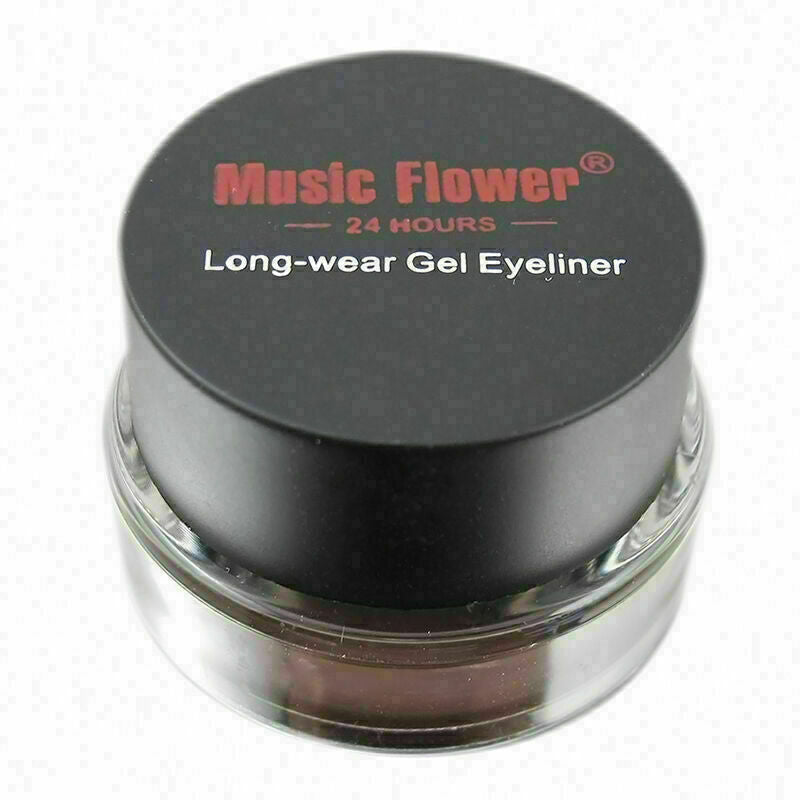 2 in 1 Brown + Black Gel Eyeliner Make Up Waterproof and Smudge-proof Set D G9E6