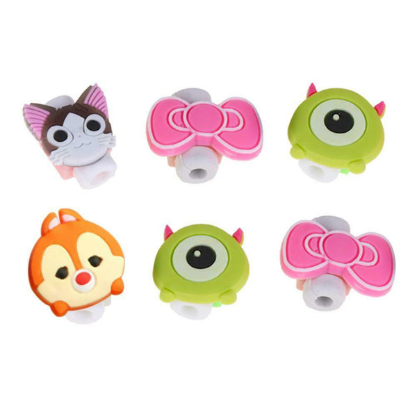 Cute Cartoon Cable Protector Data Line Protective Cover Charging Cable Winder