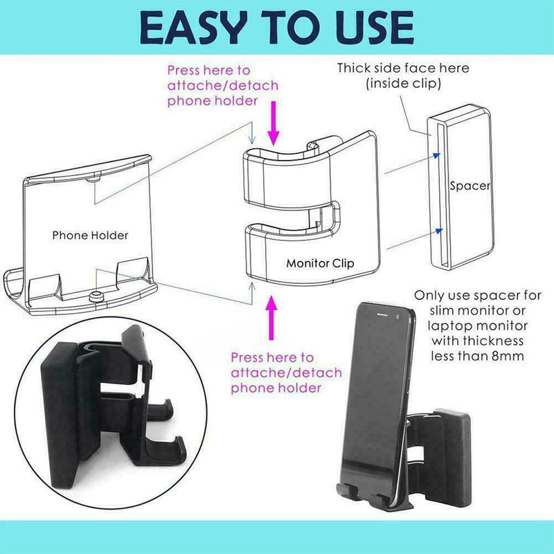Notebook Screen Side Mobile Connecting Holder Interactive Mobile Bracket Pretty
