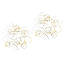 72 Pieces Mixed Styles Geometric Beading Hoop Earring Finding with Loop for Add
