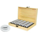 50 Coin Storage Boxes Round Coin Storage Wooden Box Commemorative Coin Coll O6H5