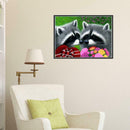 5D DIY Diamond Painting Cute Racoon Cross Stitch Embroidery Rhinestones Kit