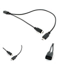 Micro USB 2.0 Y Splitter 1 Female To 2 Male Data Charge