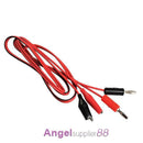 1 Pair Alligator Testing Cord Lead Clip to Banana Plug for Multimeter Test
