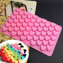 55Heart Silicone Cake Chocolate Cookies Baking Mould Mold Soap ice Tra tool S2Y4