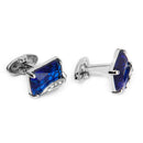 Men Fashion Blue Crystal Cufflink Shirt Suit Cuff Links Wedding Jewelry Gift