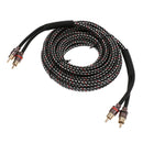 4.5m Car Audio Stereo Amplifier Speaker RCA Interconnect Cable Wire Black