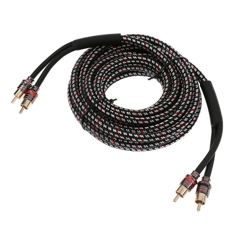 4.5m Car Audio Stereo Amplifier Speaker RCA Interconnect Cable Wire Black