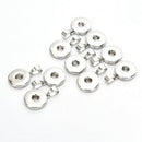 10X Noosa Chunk Snaps Button Base Charms Pendants DIY Jewelry Making Craft OZ