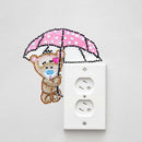 DIY Bear Diamond Painting Luminous Switch Stickers Bedroom Wall Decals
