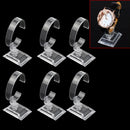 6Pcs Transparent Plastic Bracelet Watch Display Stand Holder Jewelry Organizer