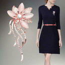 Fashion Elegant Rhinestones Opal Flower Brooch Jewelry Accessory for Women A