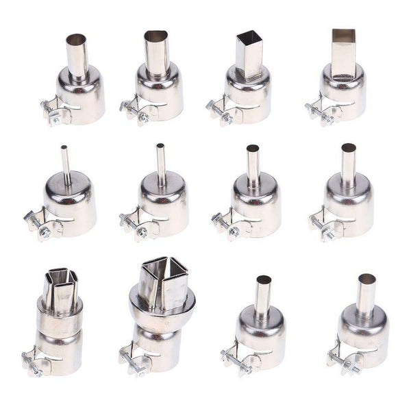 12pcs/set Soldering Station 850 Hot Air Gun Welding Heat Resistant Nozzles #JT1