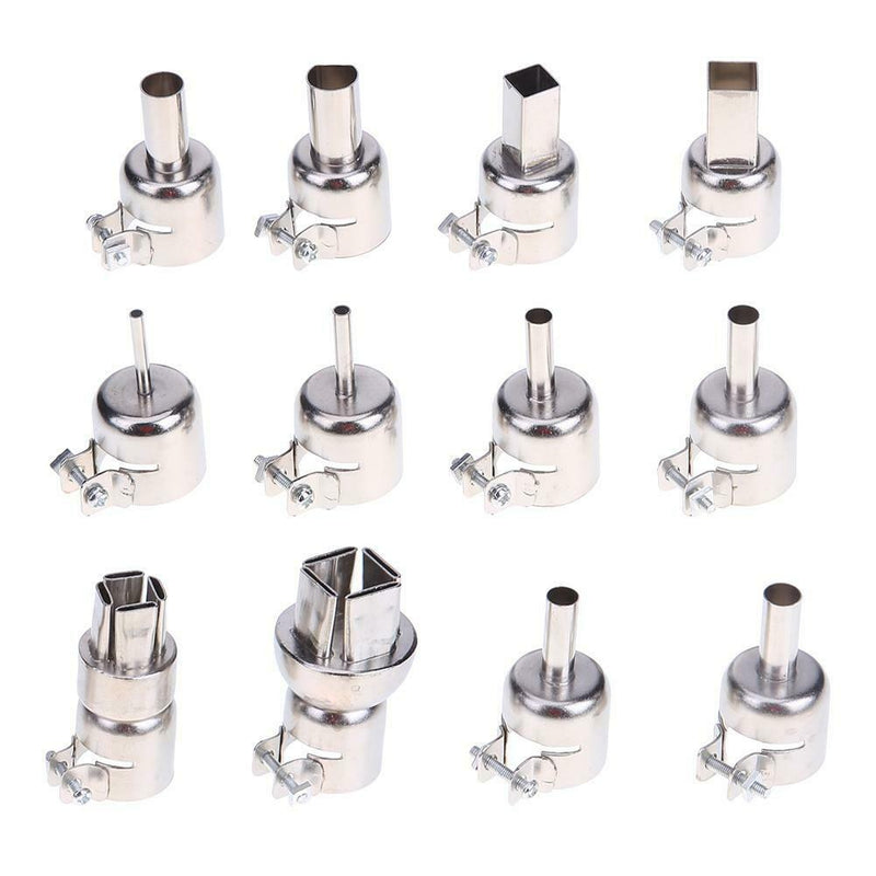 12pcs/set Soldering Station 850 Hot Air Gun Welding Heat Resistant Nozzles