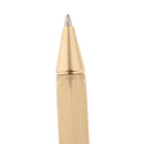 Handmade Brass Ballpoint Gel Ink Pen, Carefully Polished, 9.7cm Press Refill