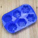 Christmas Snowflakes Silicone Cake Mold Soap Candy Mould Tools DIY Chocolat R7A7