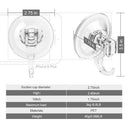 Suction Cups with Hooks- Heavy Duty Suction Cup Hooks- Waterproof Shower Ho