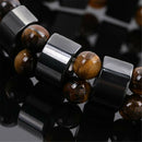 Fashion Men's Natural Healing Tiger Eye Stone Beads Yoga Buddha Elastic Bracelet