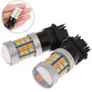2Pcs 3157 LED Amber White Rear Turn Signal Parking High Power Light BulbsFT