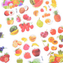 6Sheet Fruit Greens Banana Grapes Scrapbooking Bubble Stickers Reward KidsToyPES