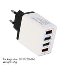 4 USB Travel Wall Charger 3A Mobile Phone Fast Charging Charger EU Plug Adapter