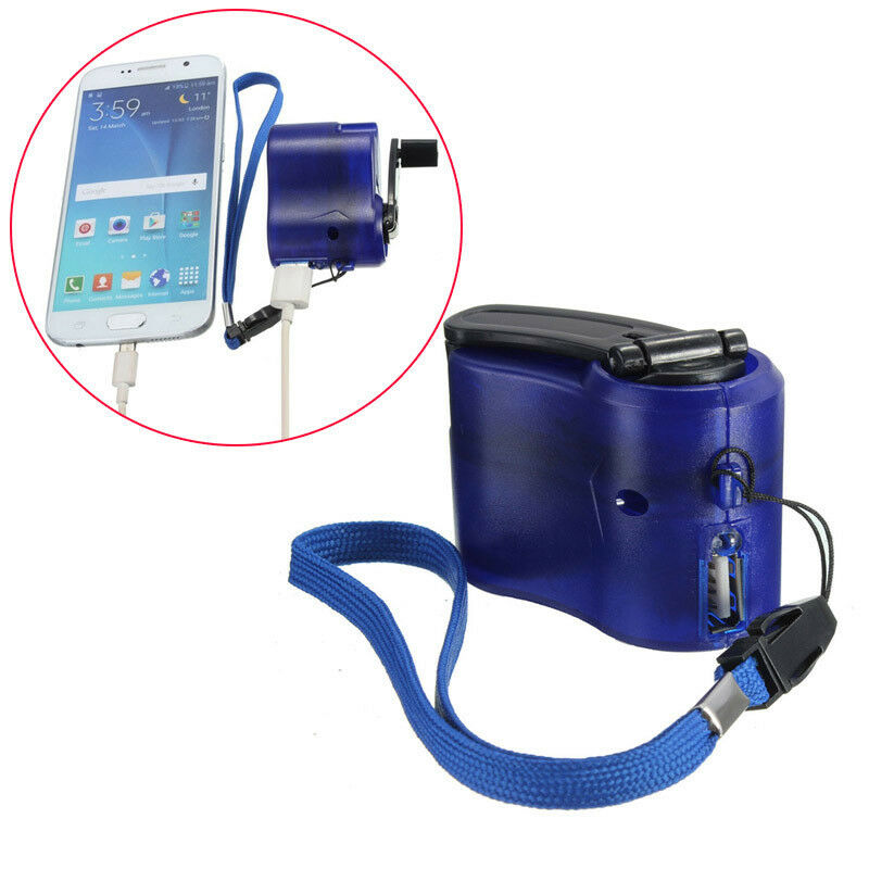 Portable Hand Crank Wind Up USB Cell Phone Emergency Charger For Camping Hiking