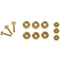 Practical Metal Golden Trumpet Cap Screw Cover Buttons Connecting Rods Pack