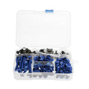 1 Set Blue M6 M5 Fairing Bolts Fastener Clip Screw Nut Kit for Motorcycles